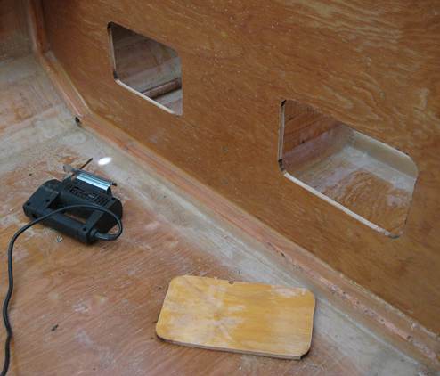 Two access holes are completed in Bulkhead 17