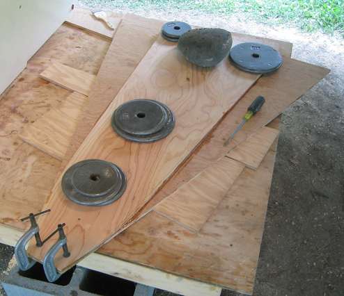 The top and bottom plates are being glued together