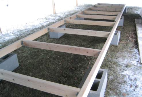 Completed frame for table