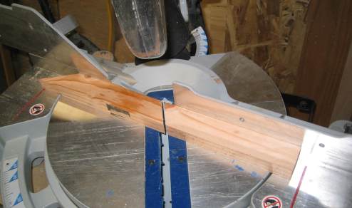 Cutting edge cleats with a chop saw