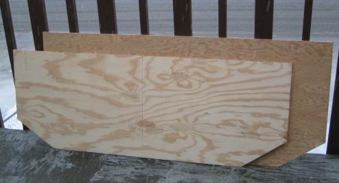Bulkhead 17 and transom are cut to shape