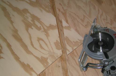 Cutting the bilge sections from the transom