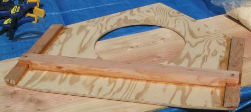 Cross member is screwed and glued