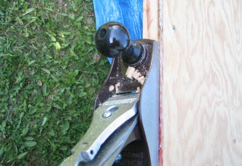 Planing the edge of Bulkhead 4 bevel