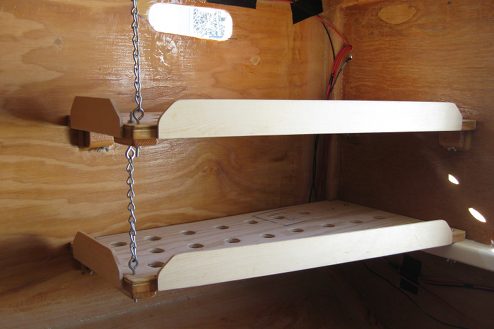 Completed lightweight shelves