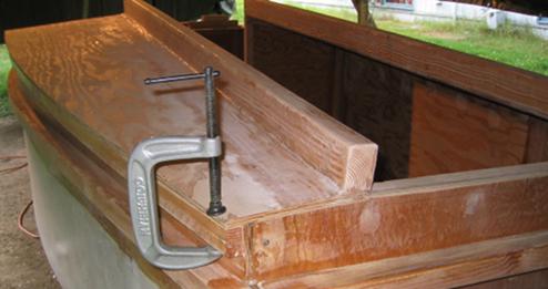 Checking the fit of the completed cabin top panel assembly