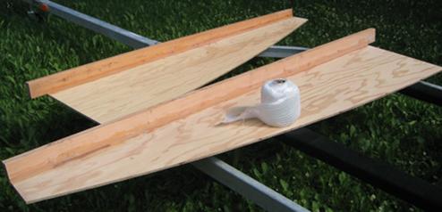 Fiberglassing the roof beams to the cabin top panels