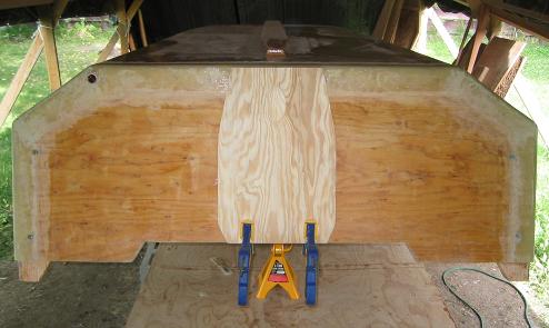 I wanted to add was a motor board that will thicken and protect the transom where the motor sits