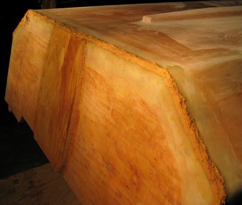 Epoxy putty clumped on curve for build up