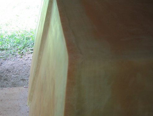 Used a wood rasp to bring out the sharp edge needed for the bottom surface