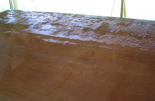 The last step is to go over the entire hull with a 3M 7447 abrasive hand pad and water