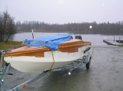 Launching Intrepid into Finger Lake, AK