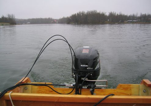 Intrepid motoring away from dock at almost 5 miles per hour