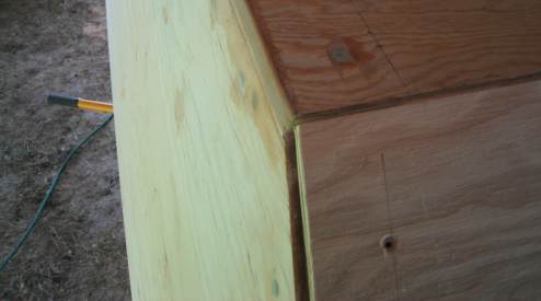 Bilge panel set back 5 mm