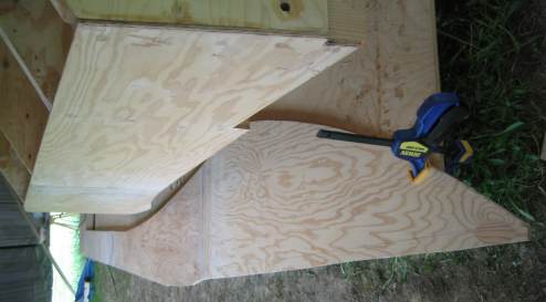 Cutting the bilge panels to size