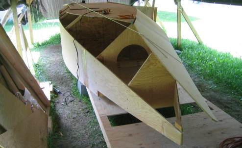 Test fitting front of bilge panel