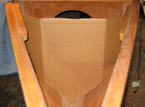 I taped in a cardboard form