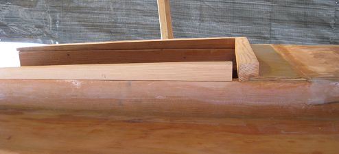  I added plywood to the cabin beams to partially close in the hole