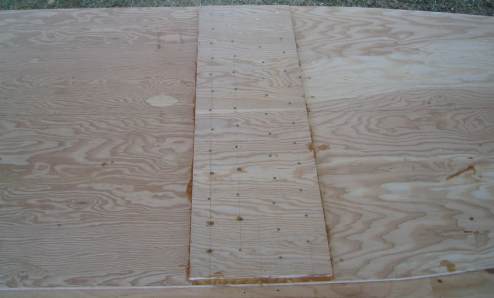 Completed plywood side of butt joint