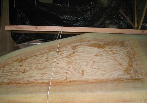 The front part of the keel will be cut back about an inch shy of the front tip of 
the bottom