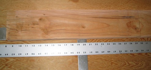 taper the keel at the bow down from 3 and 1/2 inches wide to 1-inch