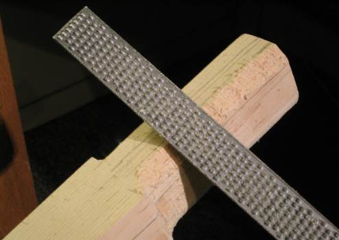 Filing handle down to the half inch lines