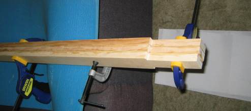 2nd cheek laminated to center blank