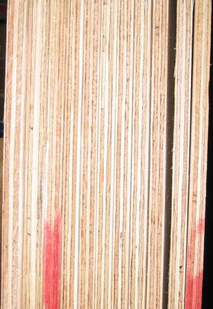Marine plywood edge grain