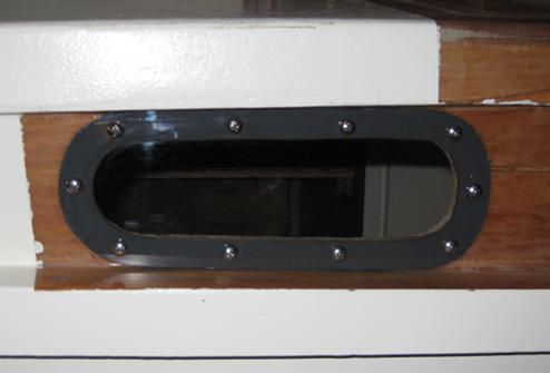 Plexiglas is attached with ten half-inch stainless screws