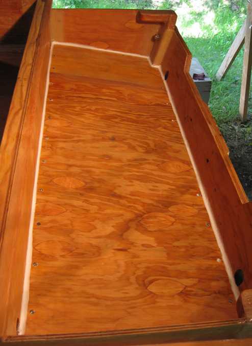 The re-bedded deck plate is ready for paint