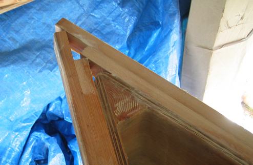 The second layer of the rub rail is screwed and glued