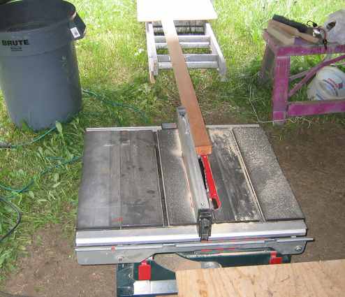 Ripping lumber to 3/4-inch width for the rub rails