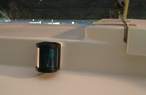 The completed position light on the starboard side