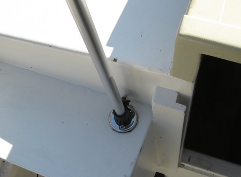 The all-around light installed, a Perko LED adjustable light visible for up to two miles.