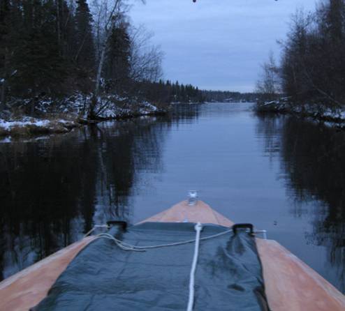 Waterway at the extreme end of Big Lake, AK