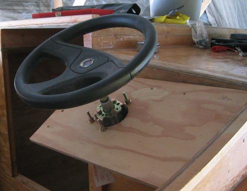 Temporarily fitting the dash and the steering assembly in place