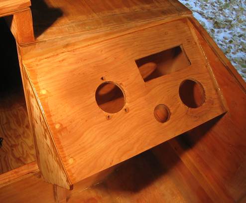 The completed helm station prior to sanding, epoxy coating, and painting