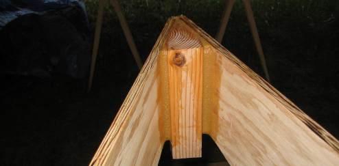 Applying epoxy putty in the rear of the stem