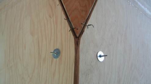The panels were drawn easily together with the nuts on the threaded rod for a great fit