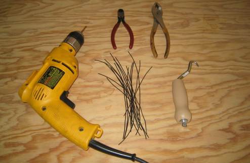 Tools for stitching the bilges to the sides and to the bottom