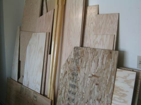 A wall of wood