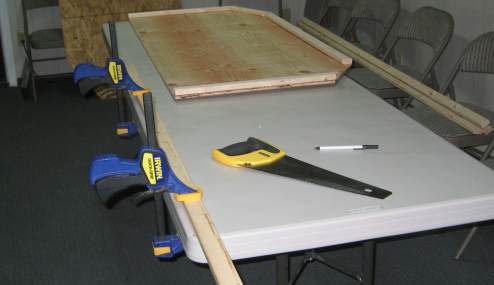 Cutting the edge cleats for Temp. Form 14