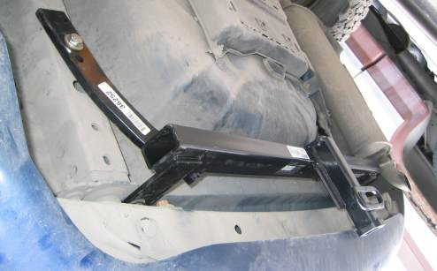 Hitch mounted to the underside of my vehicle