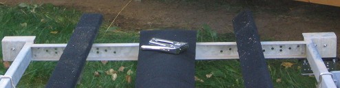 The last step was to staple on boating bunk carpet to the wood