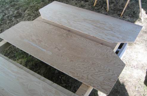 Laying transom blanks out