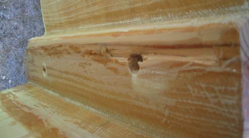 Damaged transom side frame