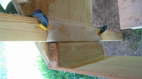 Frames received three layers of fiberglass