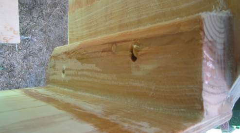 Start of the frame repair with epoxy